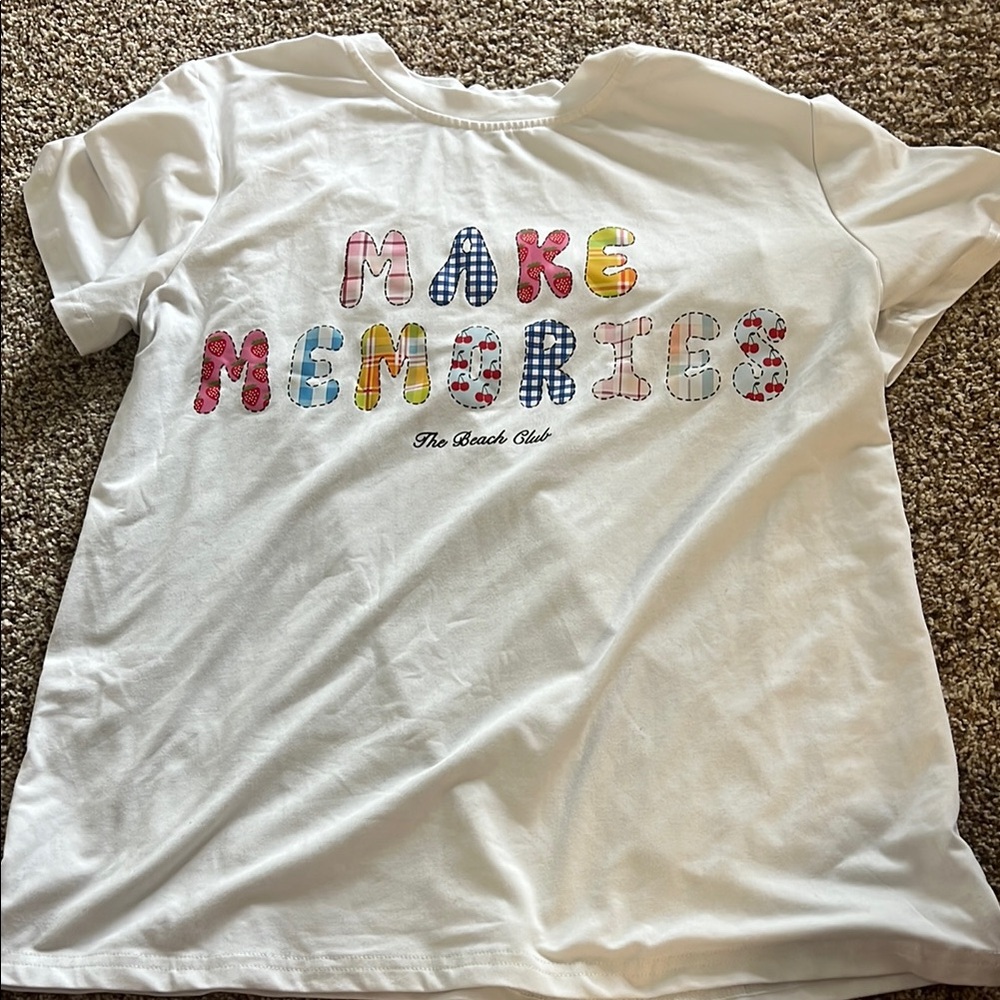 Kids White Graphic T-Shirt